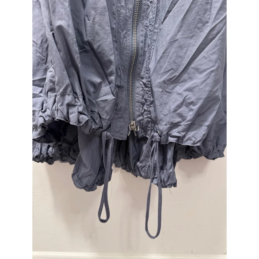 Daily Practice by Anthropologie Blue Free Fall Zip Front Bungee Hem Dress Large - Picture 5 of 7